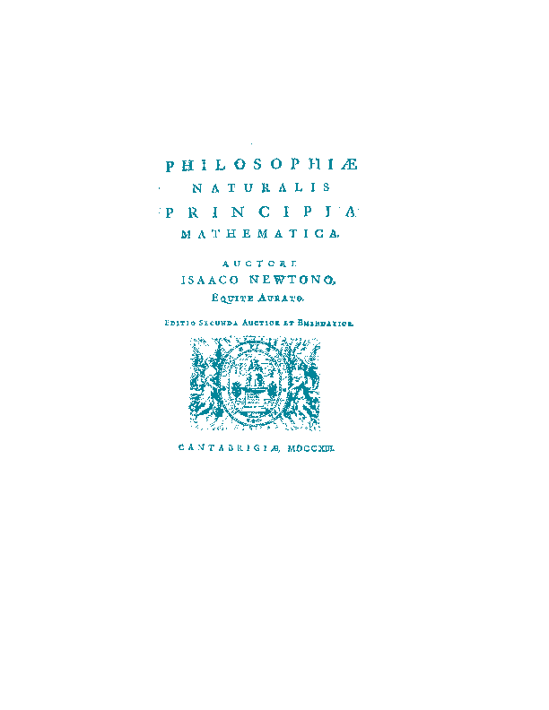 Newton's Principia